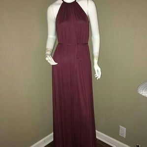 David's Bridal Wine Colored Bridesmaid Dress